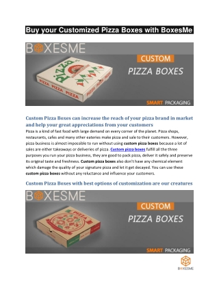 Custom Pizza boxes