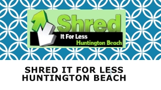 Secure Shredding services