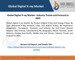 Global Digital X-ray Market– Industry Trends and Forecast to 2025