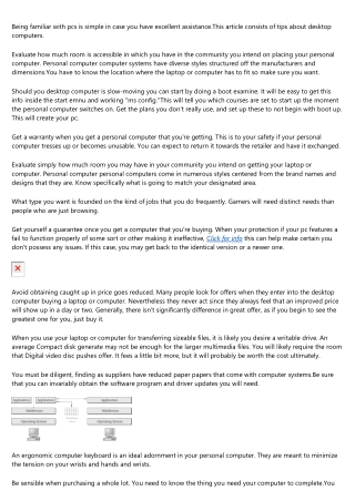 Choosing Desktop Computer Info Has Brought You On The Right Location