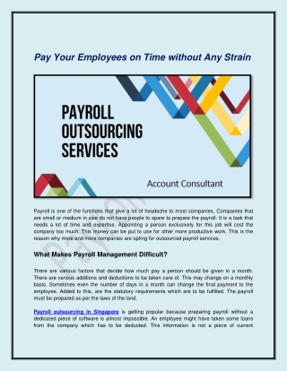 Pay Your Employees on Time without Any Strain