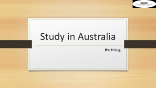 Want to Study in Australia