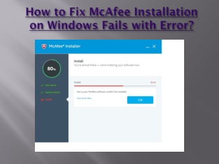 How to Fix McAfee Installation on Windows Fails with Error?