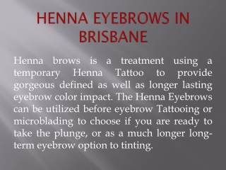 Henna Eyebrows in Brisbane