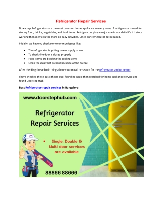 Best Refrigerator Service Center