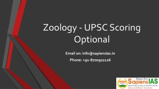Zoology - UPSC Scoring Optional