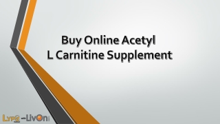 Buy Online Acetyl L Carnitine Supplement