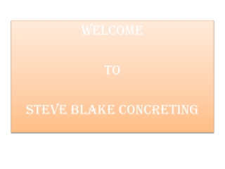 Steve Blake Concreting