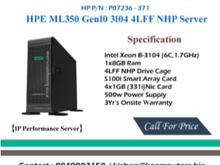 HPE ML350 GEN10 3104 4LFF NHP Server