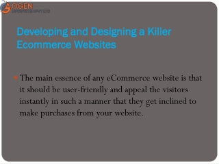 Developing and Designing a Killer Ecommerce Websites