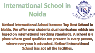 International School in Noida