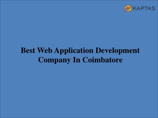 Custom Web Application Development Company in Coimbatore