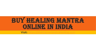 Buy healing Mantra online in India