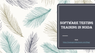 Software testing training in Noida