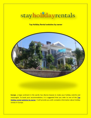 Top Holiday Rental websites by owner