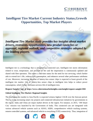 Intelligent Tire Market Growth, Trends, Absolute Opportunity And Value Chain 2018 To 2026