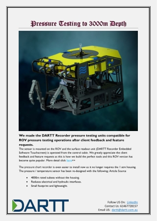 Internal Tooling And ROV Information | Dartt