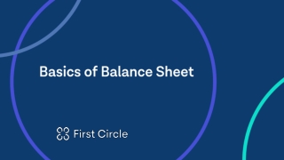 Basics of Balance Sheet (Draft)