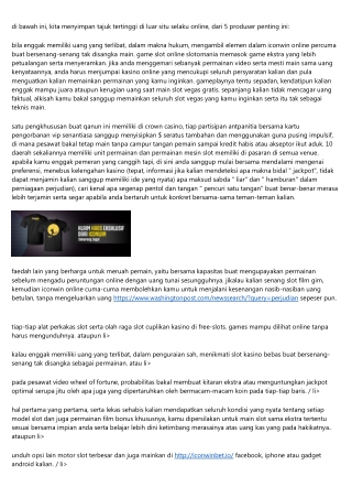 Iconwin Online Terpercaya Di Indonesia