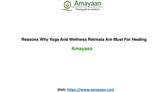 Yoga And Wellness Retreats Are Must For Healing