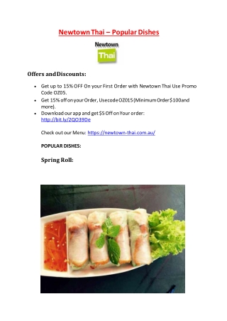 Newtown Thai Restaurant Newtown – 10% off – Thai Newtown