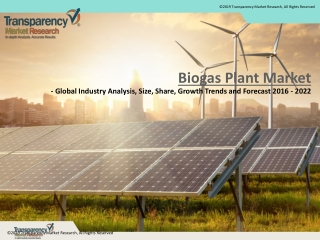 Biogas Plant Market- Global Industry Analysis, Size, Share, Growth Trends and Forecast 2016 - 2022