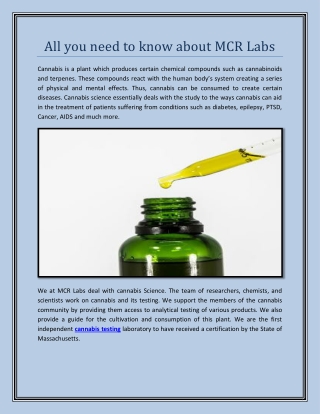 All you need to know about MCR Labs