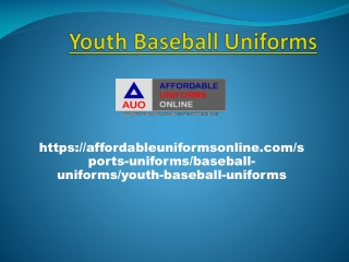 Youth Baseball Uniforms