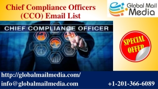 Chief Compliance Officers (CCO) Email List