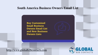 South America Business Owners Email List