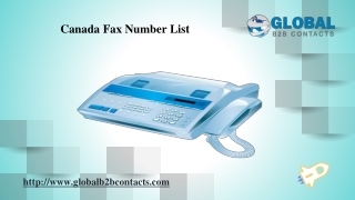Canada Fax Number List