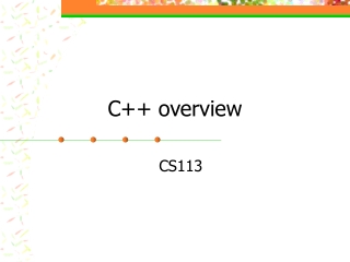 C++ overview