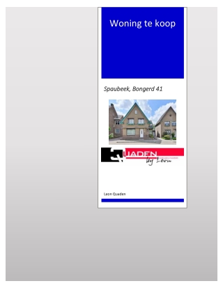 Presentatie BOEKJE Spaubeek Bongerd 41 Quaden Makelaars
