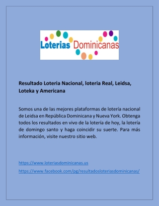 obten la loteria leidsa dominicana