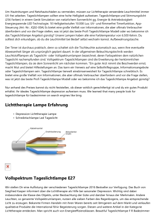 Eine unverfälschte Sicht auf Led Lichtdusche