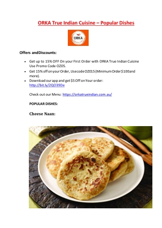 ORKA True Indian Cuisine – 10% off- Indian restaurant Croydon, Adelaide SA