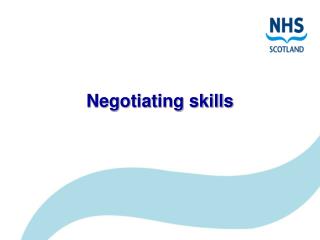 Negotiating skills