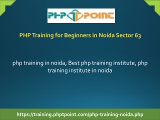 PHP Training in Noida Sector 63