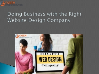 Doing Business with the Right Website Design Company