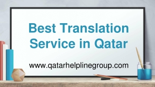 Best translation service in Qatar