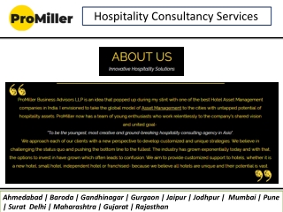 Hospitality Consultancy Services