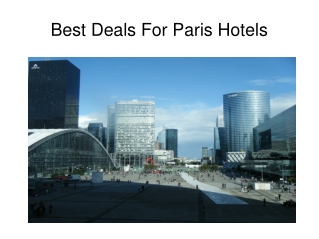 Best Deals For Paris Hotels