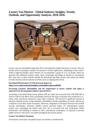 Luxury Van Market