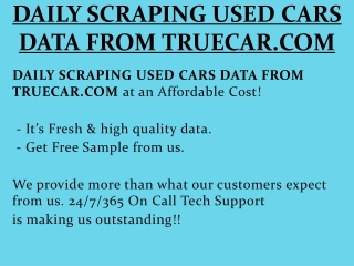 DAILY SCRAPING USED CARS DATA FROM TRUECAR.COM