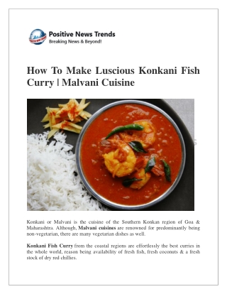 How to make luscious Konkani Fish Curry - Malvani cuisine