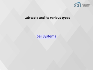 Lab table and its various types