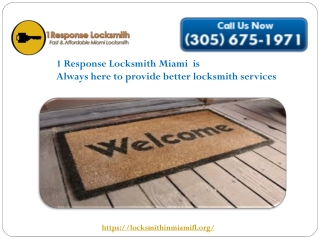 Locksmith Miami is here to solve your locks problem