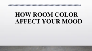 How color of room affect our mood