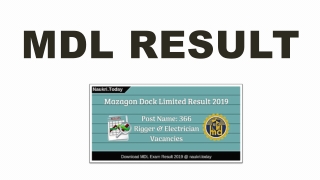 Download MDL Result 2019 Rigger & Electrician Cut off Marks & Merit List