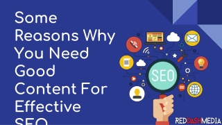 Some Reasons Why You Need Good Content For Effective SEO